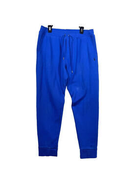Polo Ralph Lauren Mens Medium Royal Blue Double Knit Thick Joggers Pants